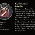 Sammelmünze - Belphégor  MIT SIGNIERTER SAMMELKARTE